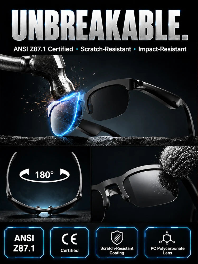 🔥 AI Smart Glasses with Real-Time Translation, Smart Zoom & Solar-Powered Color-Changing Lenses 👓