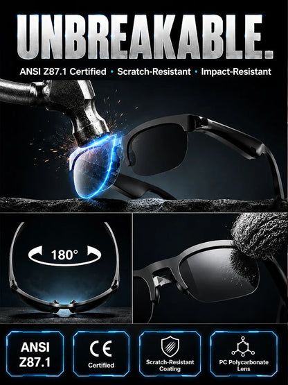 🔥 AI Smart Glasses with Real-Time Translation, Smart Zoom & Solar-Powered Color-Changing Lenses 👓