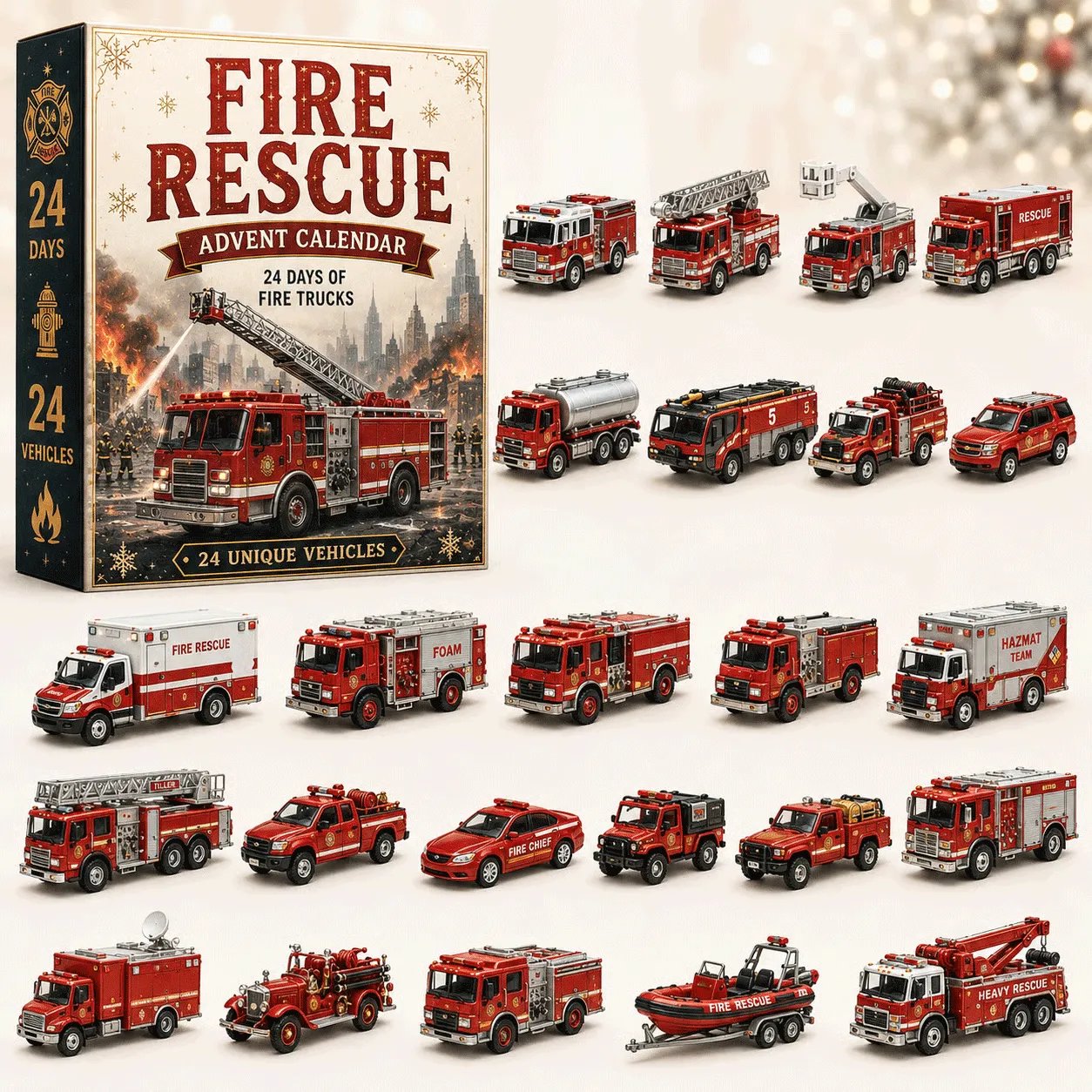🎄 Vehicle Advent Calendar – 24 Construction & Farm Vehicles