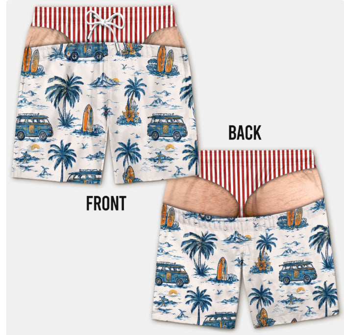Funny Patriotic Men’s Swim Trunks – Freedom & Chill Summer Beach Shorts 🏖️