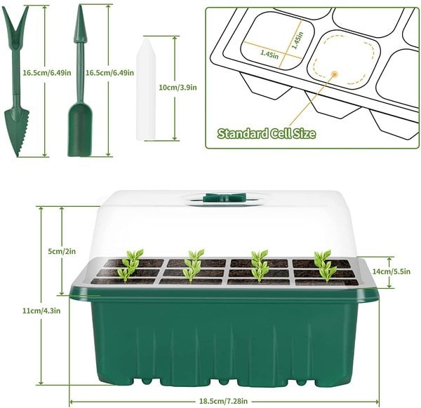 🔥HOT SALE🔥Seed Starter Trays with Grow Light