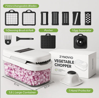 🎁Last Day Promotion 55% OFF🔥🥗 15-in-1 Vegetable Chopper- Multifunctional Food Chopper,Professional Onion Chopper with 8 Blades✨