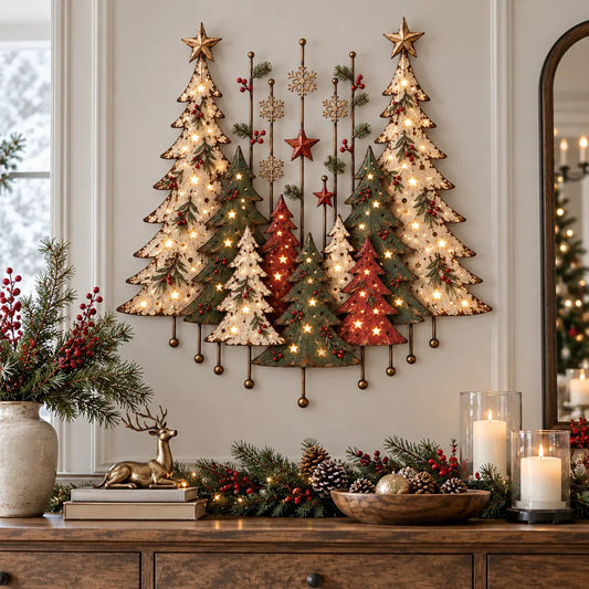 🔥Last Day 50% OFF- 🎄 Vintage Woodland Christmas Wall Decor ✨