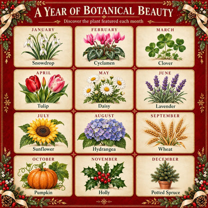 🌱 2027 Plantable Seed Calendar – Botanical Art
