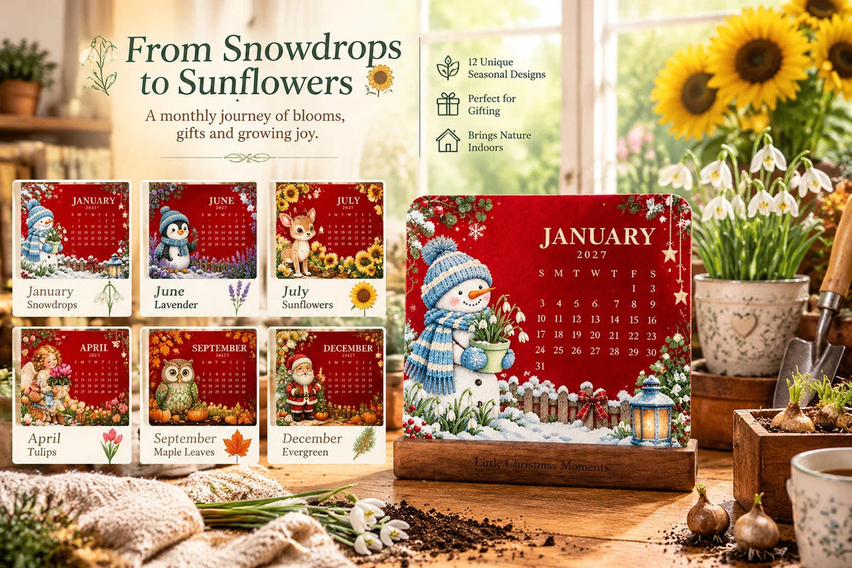 🌱 2027 Plantable Seed Calendar – Botanical Art