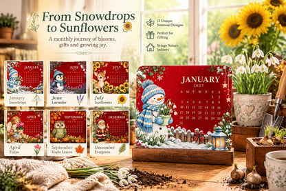 🌱 2027 Plantable Seed Calendar – Botanical Art