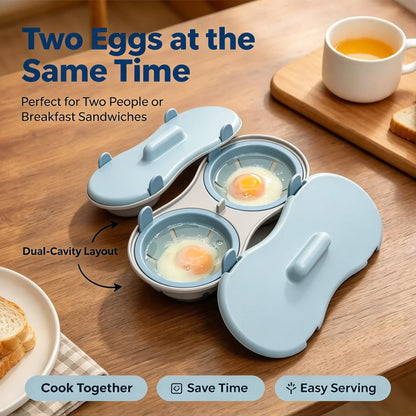 🍳 2-Egg Microwave Poacher – Perfectly Poached Eggs Made Easy in Minutes! ✨