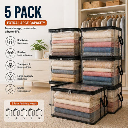 🎁 Mother's Day Sale 55% OFF 🎁 Heavy-Duty Clear Storage Bag for Clothes & Moving