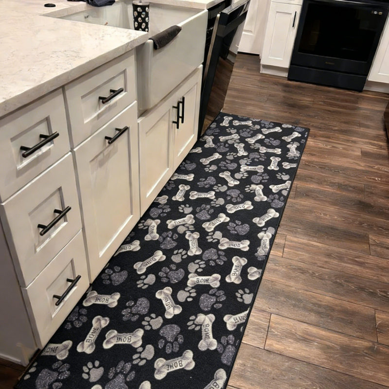 Washable Pet Paw Runner Rug - Non-Slip & Pet-Friendly