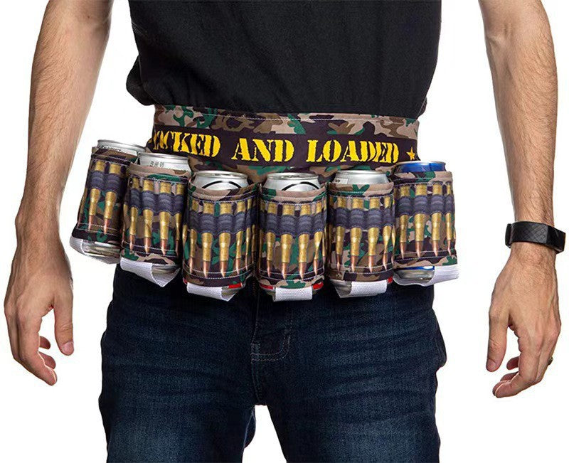 Novelty Beer Belt Holster (6-Pack) – Adjustable Belt – A Must-Have for BBQs and July 4th Parties