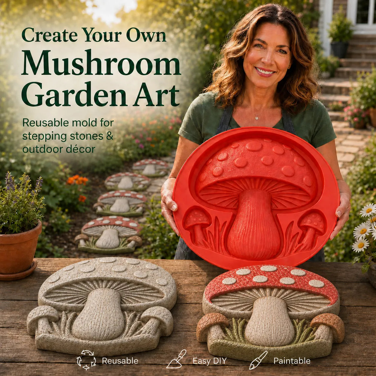 🌻 Reusable Garden Art Mold – Make Your Garden Truly One of a Kind