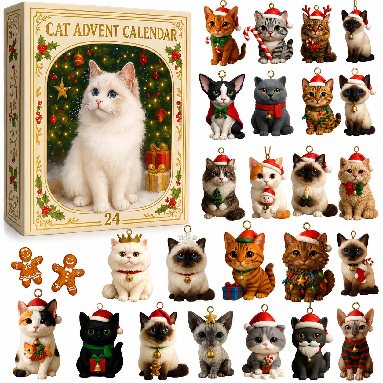 🌲Christmas Gift--Purrfect Christmas – 2D Cat Lovers Advent Calendar 2026