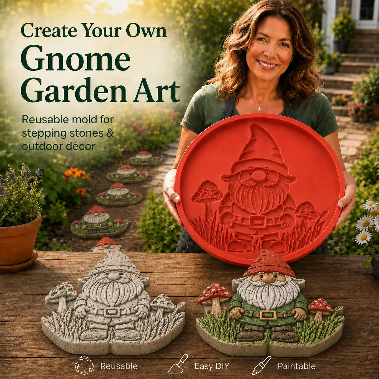 🌻 Reusable Garden Art Mold – Make Your Garden Truly One of a Kind