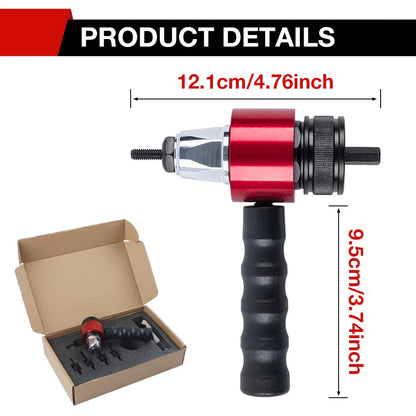Cordless Electric Rivet Gun Adapter Kit for Power Drill | Fits M3–M8 Rivets