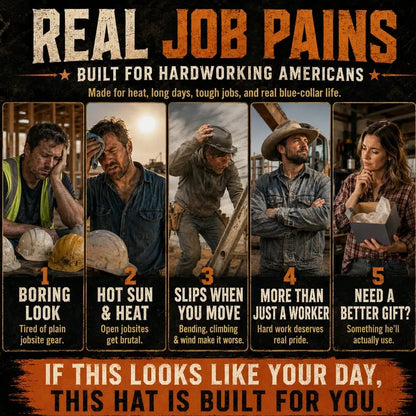 💯 Western Cowboy Hard Hat, Vented Wide Brim Safety Helmet for Construction & Ranch Workers