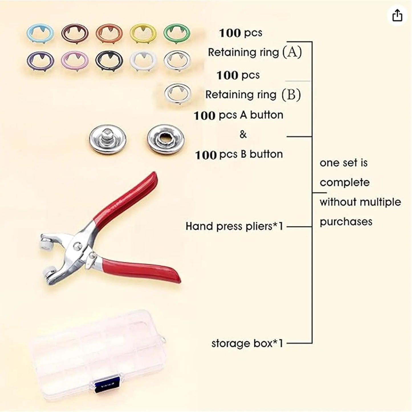 💥 HOT SALE 49% OFF🧰 100PCS Metal Buckle Repair Kit