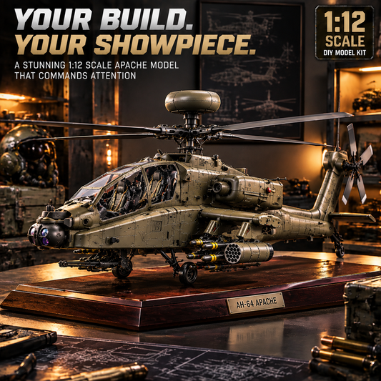 🔥TODAY 49% OFF🚁Apache Attack Helicopter Model Kit – Build Your Own Military Aviation Legend