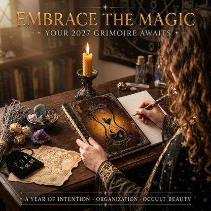 🌙2027 Gothic Weekly Planner – Waiting for the Night Moon & Witchy Organizer ✨
