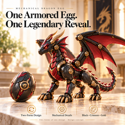 🔥LAST DAY 49% OFF -🐉 Mechanical Dragon Egg – Epic Armored Dragon & Fantasy Collectible ✨