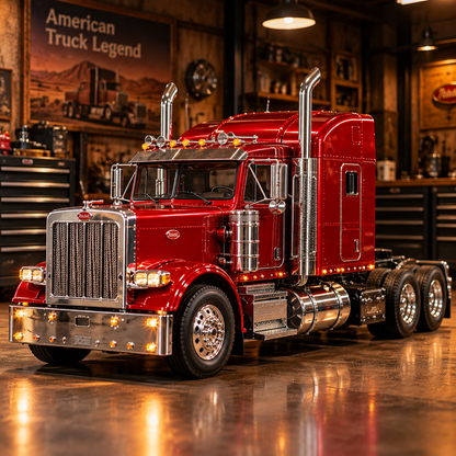 🔥LAST DAY 49% Candy Apple Red American Truck Model Kit – Build Your Own Classic Semi Truck