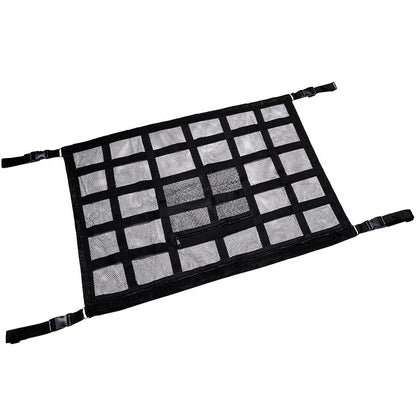 Car Ceiling Cargo Mesh Net With 2 Separate Pockets 1 Zippered