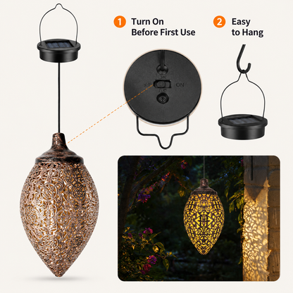 🔥50% OFF TODAY🌙Solar Powered Outdoor Lantern Waterproof Garden Decor