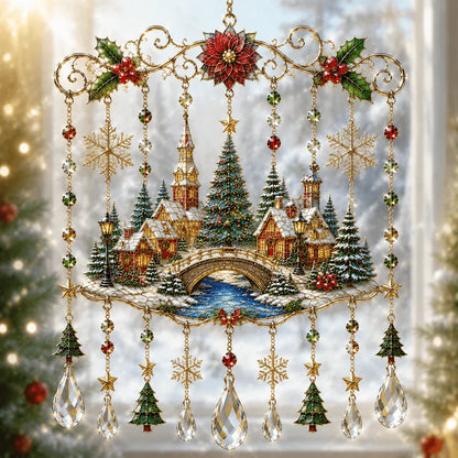 🔥Last Day 49% OFF - Handmade Christmas Stained Glass Window Hanging