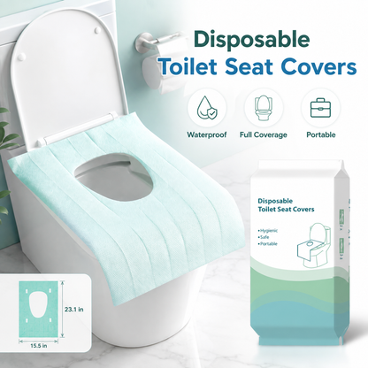 🚽 Disposable Toilet Seat Covers – Waterproof Travel Coverage