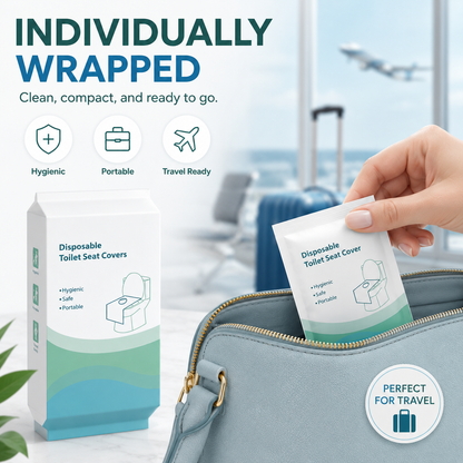 🚽 Disposable Toilet Seat Covers – Waterproof Travel Coverage