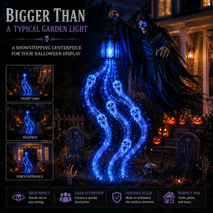 🎁💀The Grim Reaper’s Glowing Garden-A Spooky Halloween Yard Display