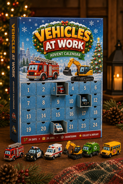 🚒🚜 2026 Working Vehicles Advent Calendar – 24 Days of Trucks, Machines & Job-Site Surprises