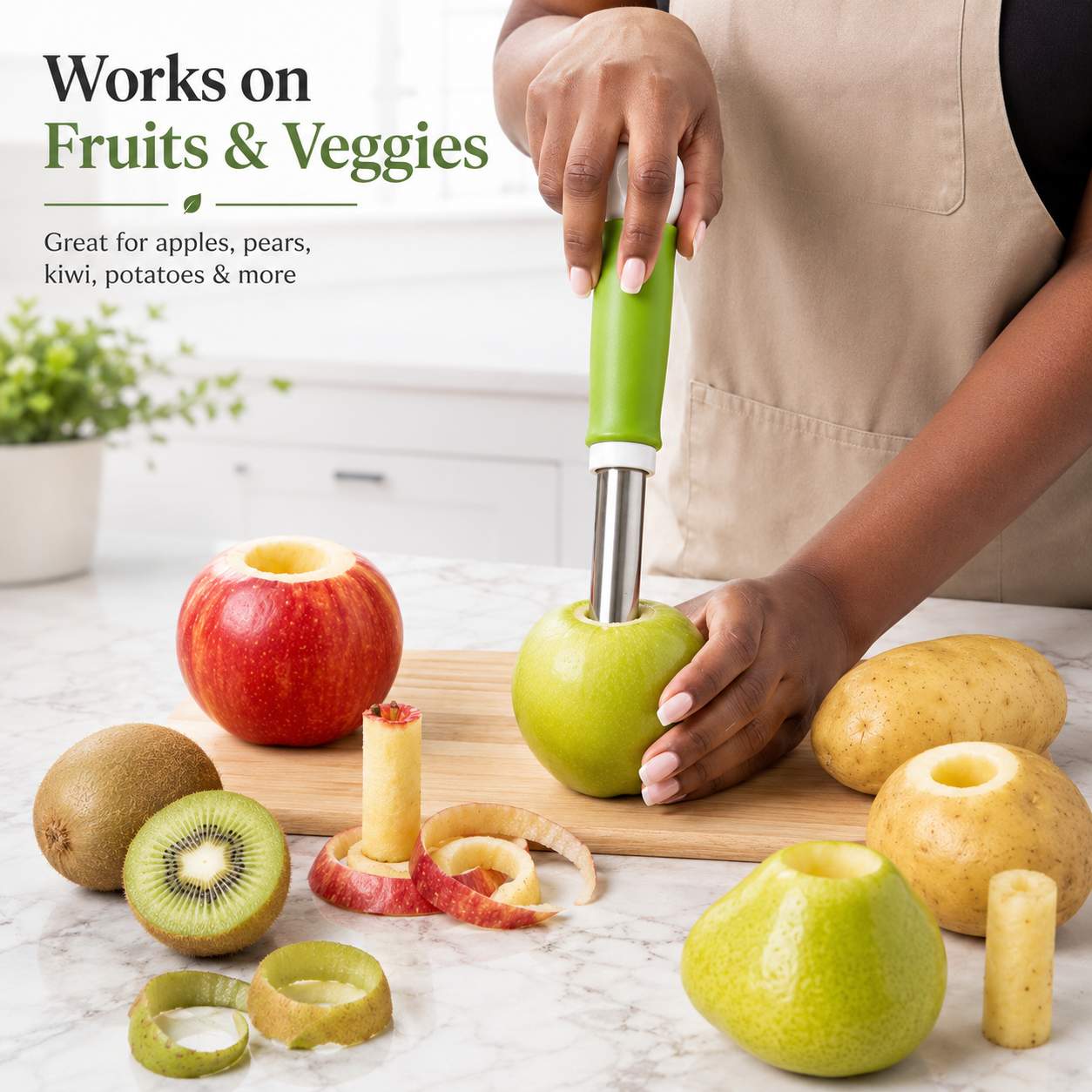 💥 BUY 1 GET 1 FREE🍎2-in-1 Fruit Corer & Peeler– Fast, Easy & Sharp🔪