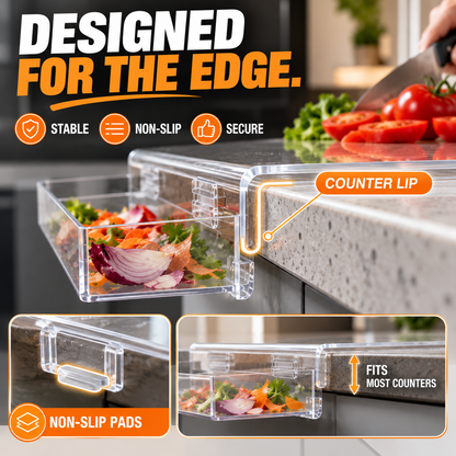 🥕 Clear Acrylic Cutting Board with Scrap Catcher – 17×13 In ✨