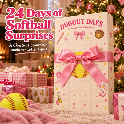 🥎🎁 24-Day Softball Girl Christmas Advent Calendar