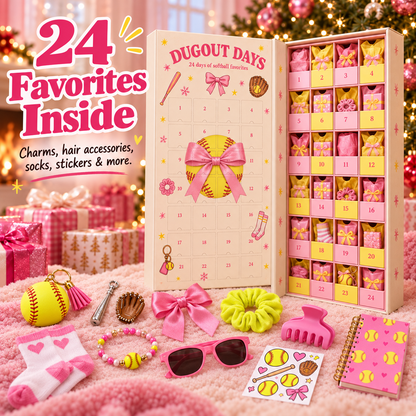 🥎🎁 24-Day Softball Girl Christmas Advent Calendar
