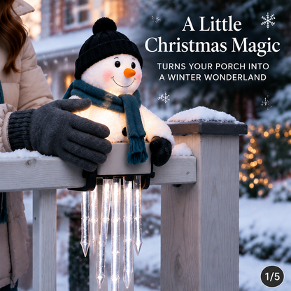 🔥 Today 49% OFF - WinterGlow Snowman Icicle Lights – Magical Christmas Decoration