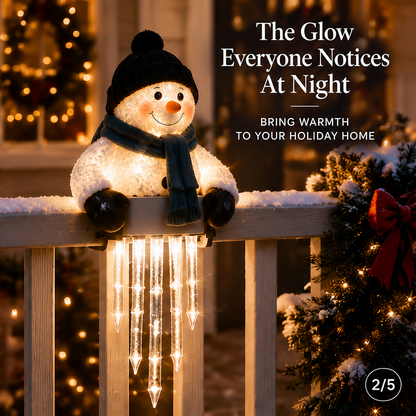 🔥 Today 49% OFF - WinterGlow Snowman Icicle Lights – Magical Christmas Decoration