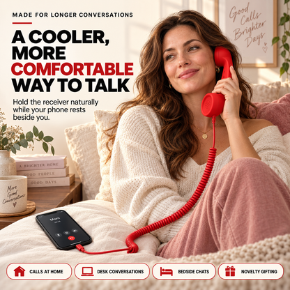 ☎️ Retro Wired Phone Handset for Smartphones – USB-C & 3.5mm 📞