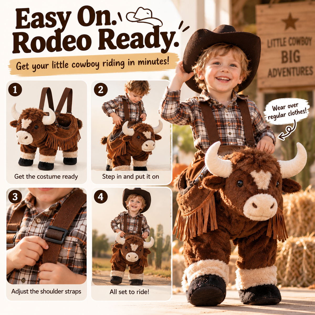🤠 Baby Cowboy Outfit – Western Costume for Photos & Halloween