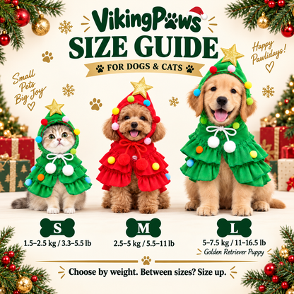 🎄 Christmas Tree Pet Costume – Turn Your Dog or Cat Into a Christmas Tree!