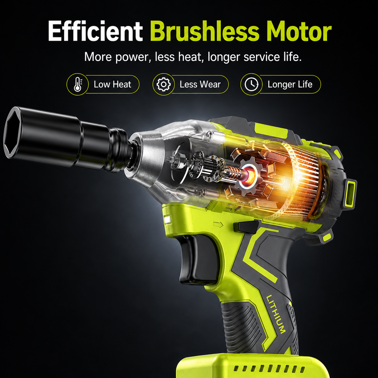 🔥50% OFF TODAY⚡ 2-in-1 Brushless Cordless Impact Wrench Kit