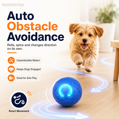 Interactive Moving Dog Ball – Automatic Vibrating & Rolling Toy for Dogs & Cats, USB Rechargeable