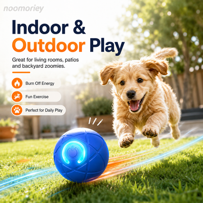 Interactive Moving Dog Ball – Automatic Vibrating & Rolling Toy for Dogs & Cats, USB Rechargeable