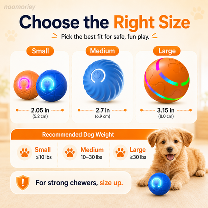 Interactive Moving Dog Ball – Automatic Vibrating & Rolling Toy for Dogs & Cats, USB Rechargeable