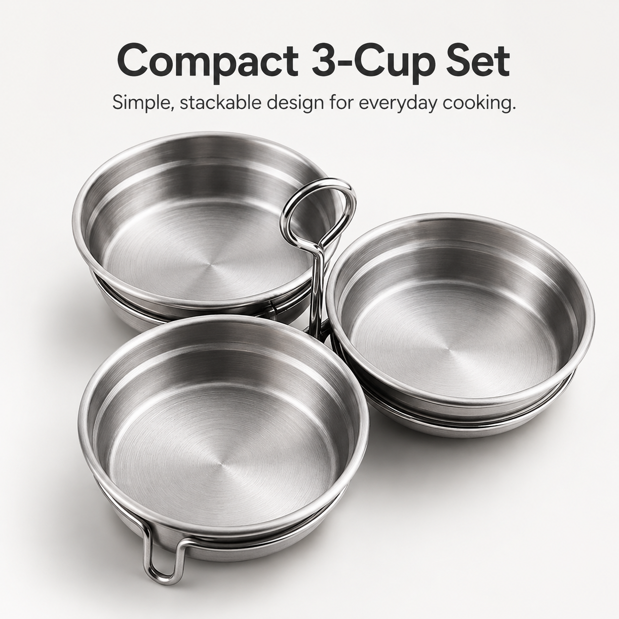 🍳 3-Cup Stainless Steel Egg Poacher – Stovetop Egg Steamer Insert 🥚
