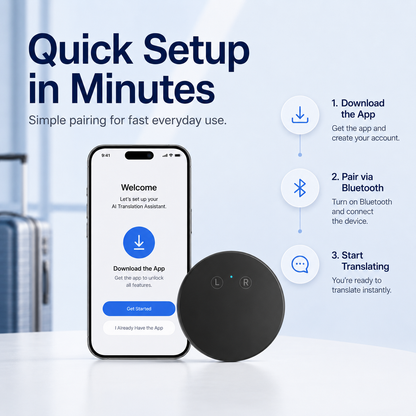 ✨AI Pocket Translator – Real-Time Two-Way Voice Translation in 165+ Languages