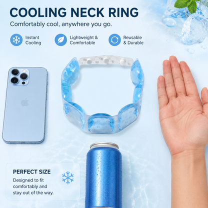 🔥 Limited 50% OFF Today!🌊Cooling Neck Ring💦Stay Cool Anywhere 🌟—✨ No Batteries. 🌈No Charging. No Noise.