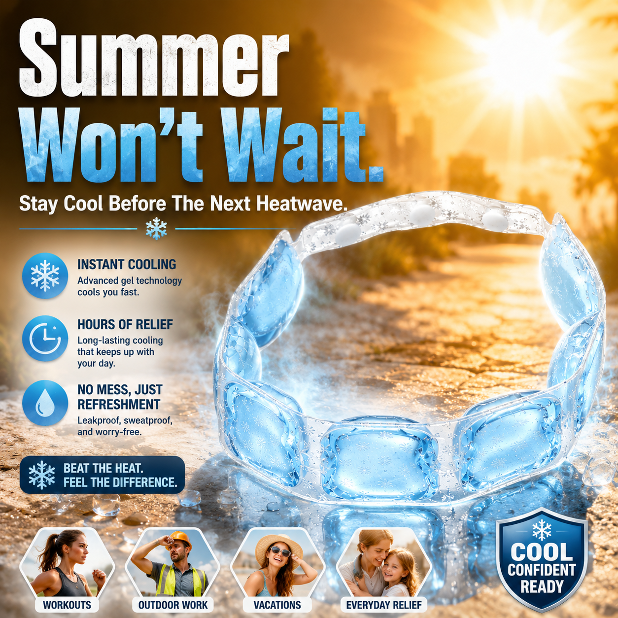 🔥 Limited 50% OFF Today!🌊Cooling Neck Ring💦Stay Cool Anywhere 🌟—✨ No Batteries. 🌈No Charging. No Noise.