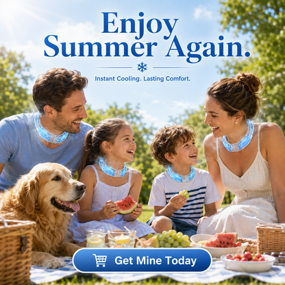 🔥 Limited 50% OFF Today!🌊Cooling Neck Ring💦Stay Cool Anywhere 🌟—✨ No Batteries. 🌈No Charging. No Noise.