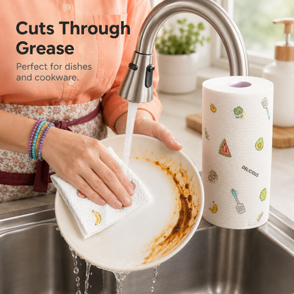 🔥 Hot Sale 55% OFF🧽 Disposable Kitchen Cleaning Cloths 💦Ultra Absorbent • Grease-Fighting • Hygienic